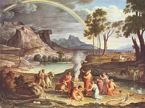Landscape with Noah's Thank Offering (painting circa 1803 by Joseph Anton Koch) 