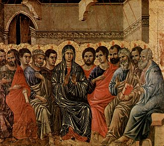 Image of the Pentecost. Duccio di Buoninsegna (1308).