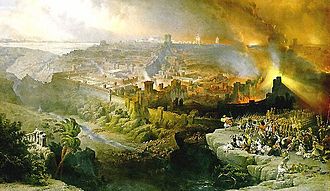 The Siege and Destruction of Jerusalem, Painting by David Roberts (1850) 